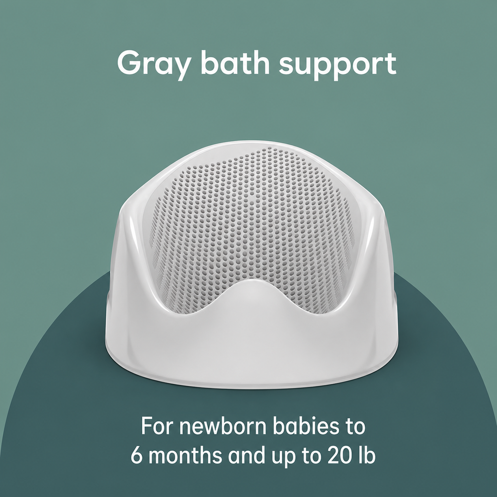 Foldable Baby Bathtub Portable Infant Bath Tub with Soft Bath Cushion Temperature Sensor Drain Plug Non-Slip Baby Bath for Newborns and Toddlers